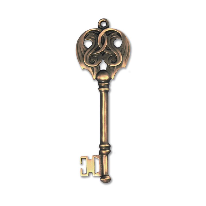 Key Door Knocker, Antique Brass