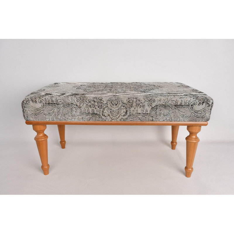 Banc à motif ethnique, banc à médaillon, banc à repose-pieds, banc rembourré, banc à tapis turc, banc Kilim, banc de décoration intérieure, banc fabriqué à la main