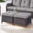 Schutt Wicker Outdoor Ottoman with Cushions-1393356019-1393356021
