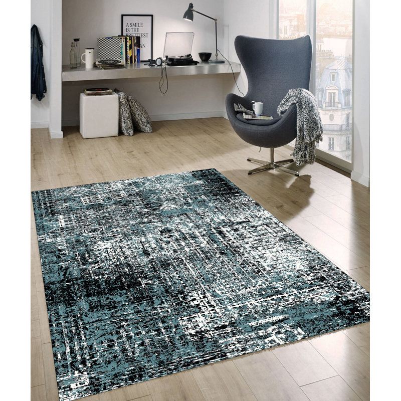 Tapis luxueux en velours, 5,9 x 9,5 pieds | 100% velours, hauteur de poils de 0,3 pouce | Doux au toucher, points durables sous la surface | Facile d'entretien, passe l'aspirateur, parfait pour le décor du salon et de la chambre à coucher