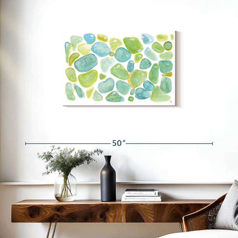 Abstrait de verre de mer Avery, H 20 po x l 30 po