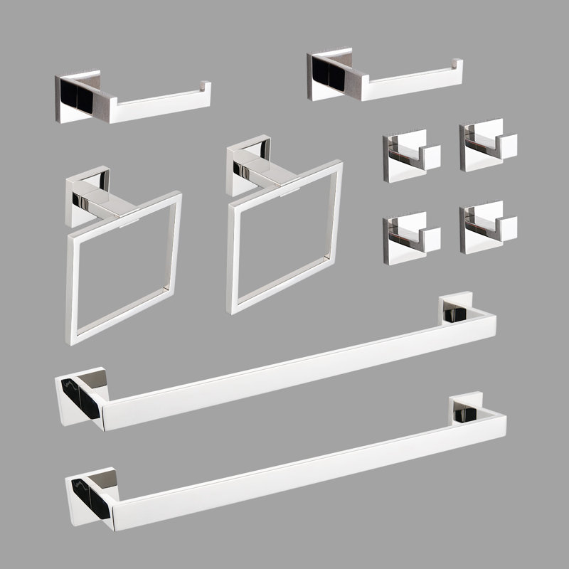 Ensemble de quincaillerie de salle de bain 10 pièces, Chrome