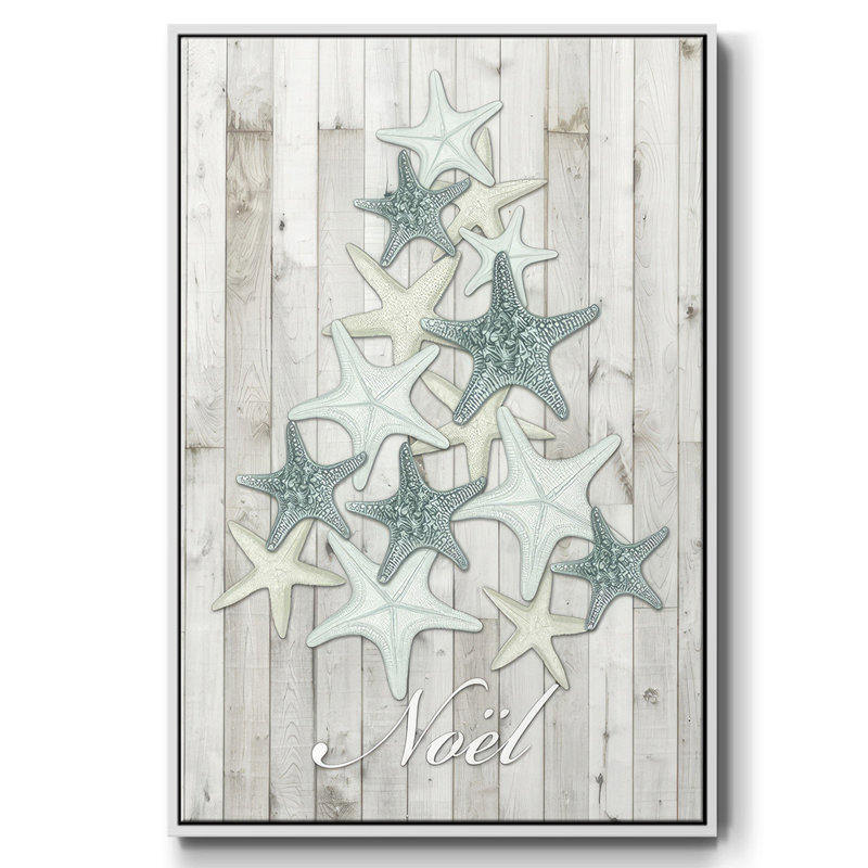 Noël côtier IV, H 25 po x l 17 po x P 1,5 po, Blanc