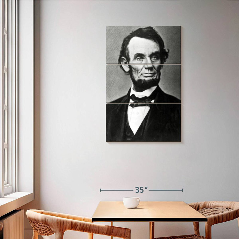 Keiri Monochrome Abraham Lincoln, 57" H x 36" W