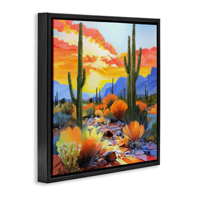 Desert Splendour Cacti Floating Frame, design by John Jaster