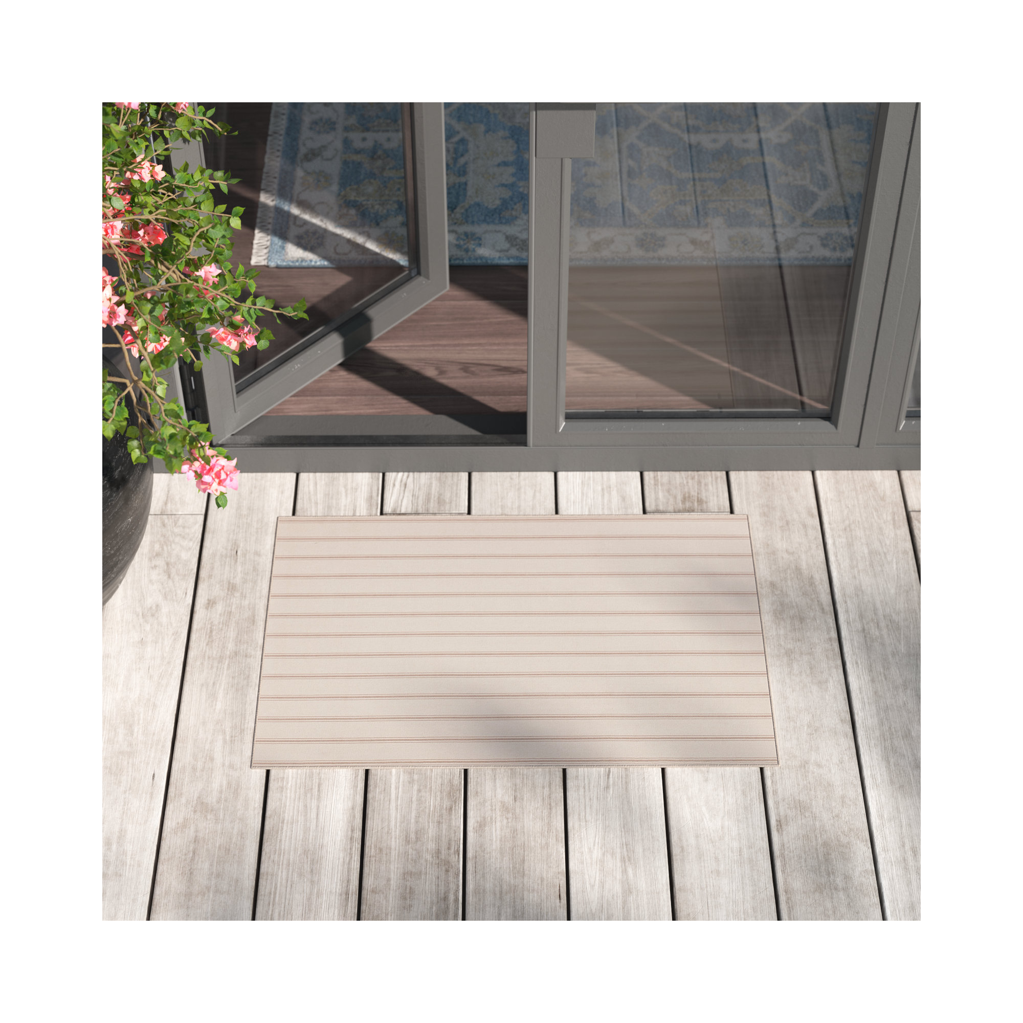 Golightly Handmade Recycled P.E.T Indoor/Outdoor Rug, Rectangle 2' x 3'