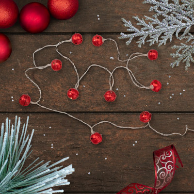 Cloches de Noël 10 lumières à DEL 10 fils en cuivre 5,5 pi