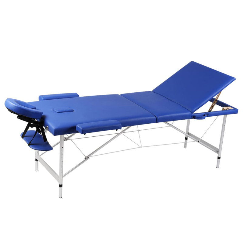 73.2'' Rectangular Adjustable Folding Table, Bleu, H 31,9 po x L 84,6 po x l 26,8 po