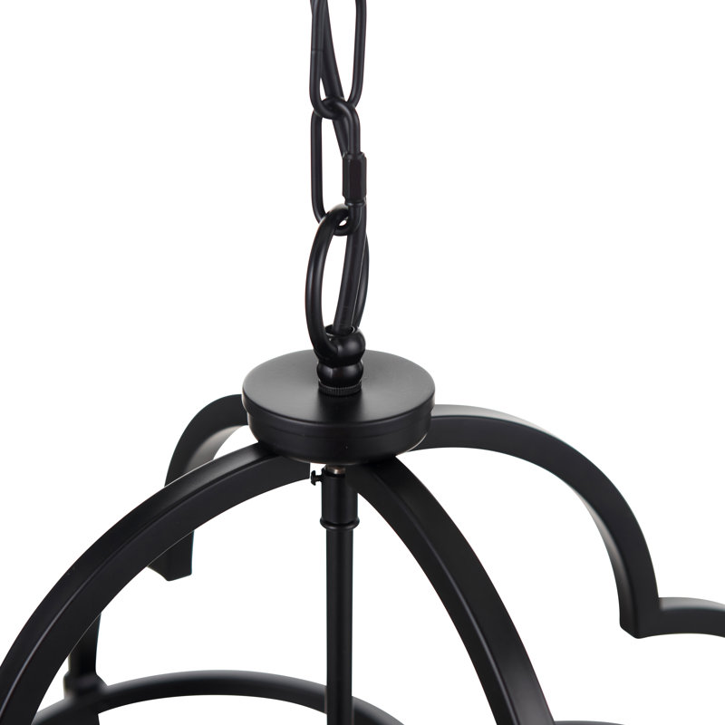 Amine 4 - Light Geometric Chandelier, Matte Black