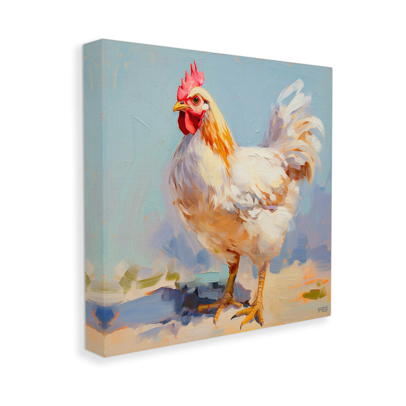 "Modern Farmhouse Hen Wraraps Canvas" par RB sur toile, H 30 po x l 30 po