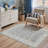 Bremerton Vintage Washable Blue Area Rug With Non-Slip Backing-849096775-854587708