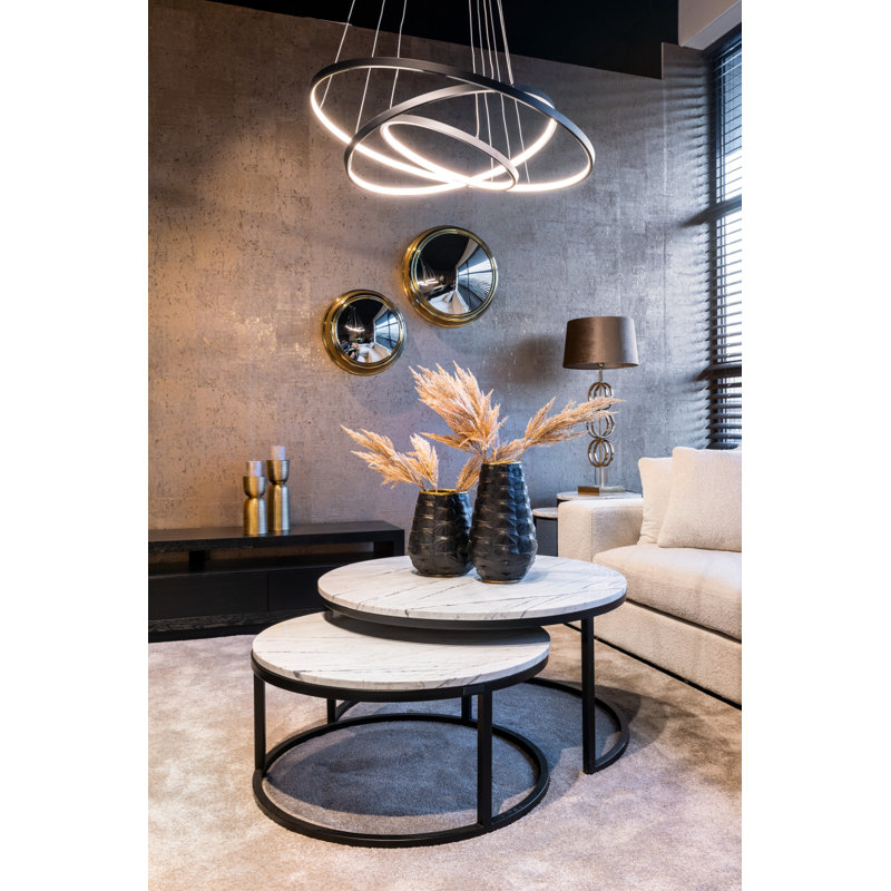 Amira 3 - Light LED Chandelier, Black