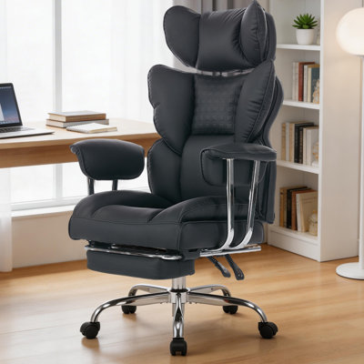 Ergonomic Executive Chair with Headrest, Padded Armrest and Footrest