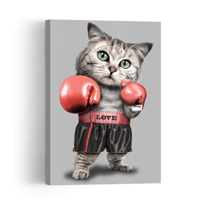 Love Champion Cat Contemporary Cat Wall Art Print