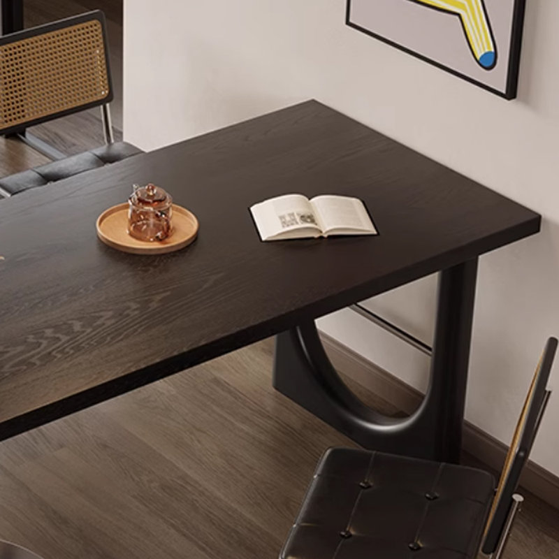 Creative Unique-shaped Solid Wood Dining Table, 29.52"H x 55.11"L x 27.55"W