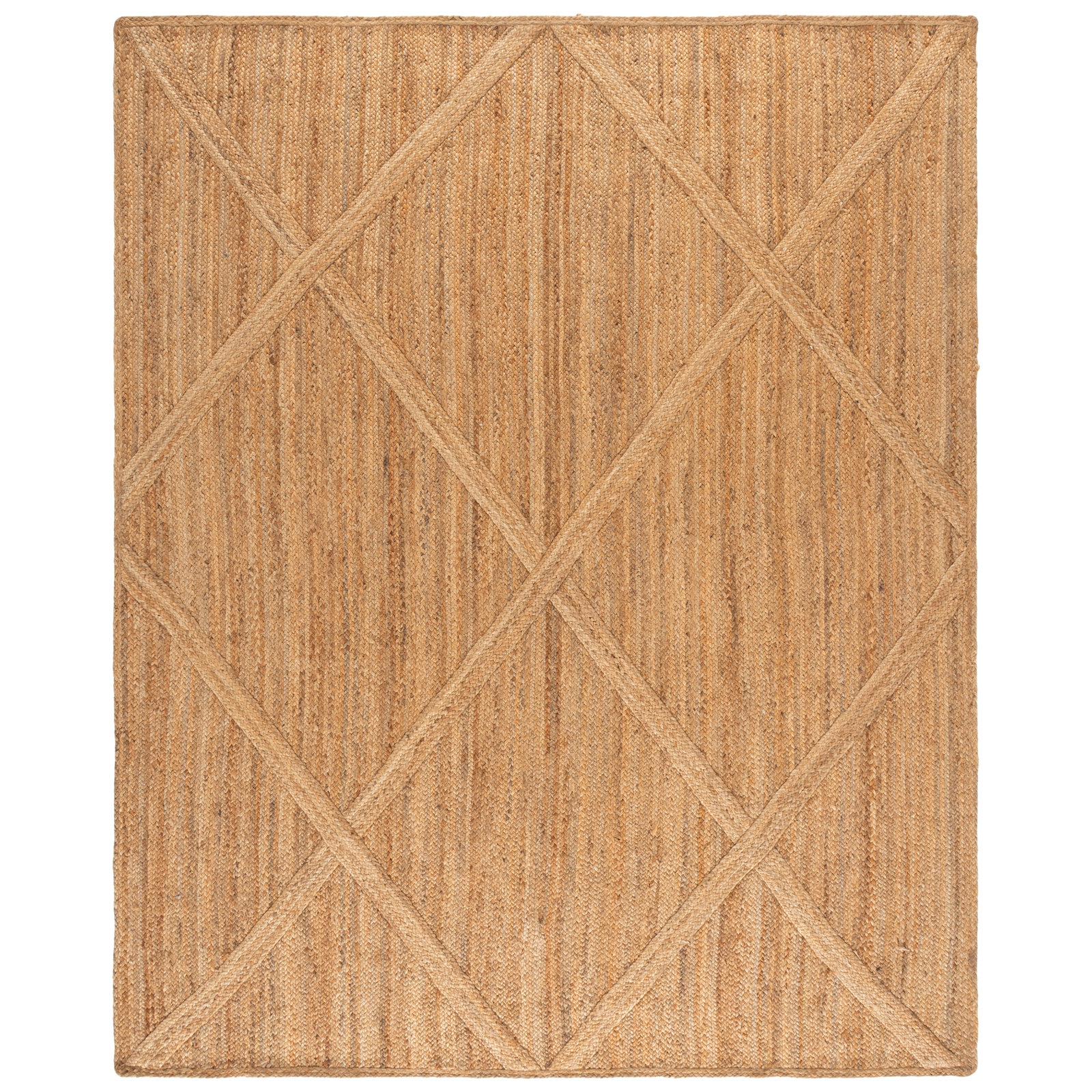 Natural Fiber 976 Flatweave Jute Pile Geometric Rug, 4'-0" X 6'-0" Rectangle