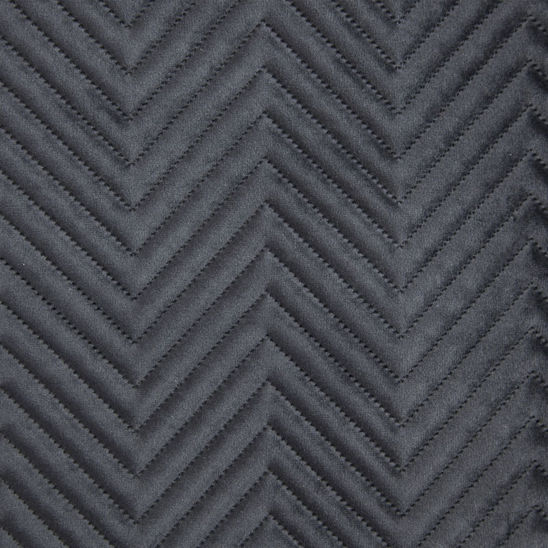 Gatik Polyester Solid Colour Bedspread, Black, W230 x L260cm