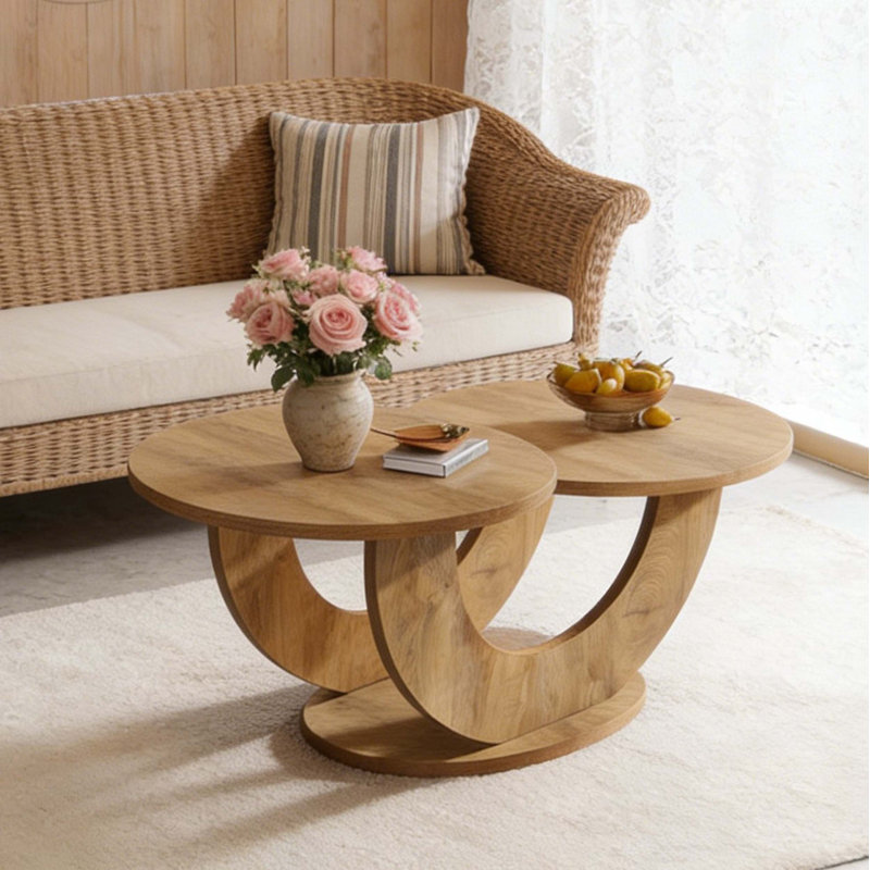 Table d'appoint à 2 niveaux avec structure en U
