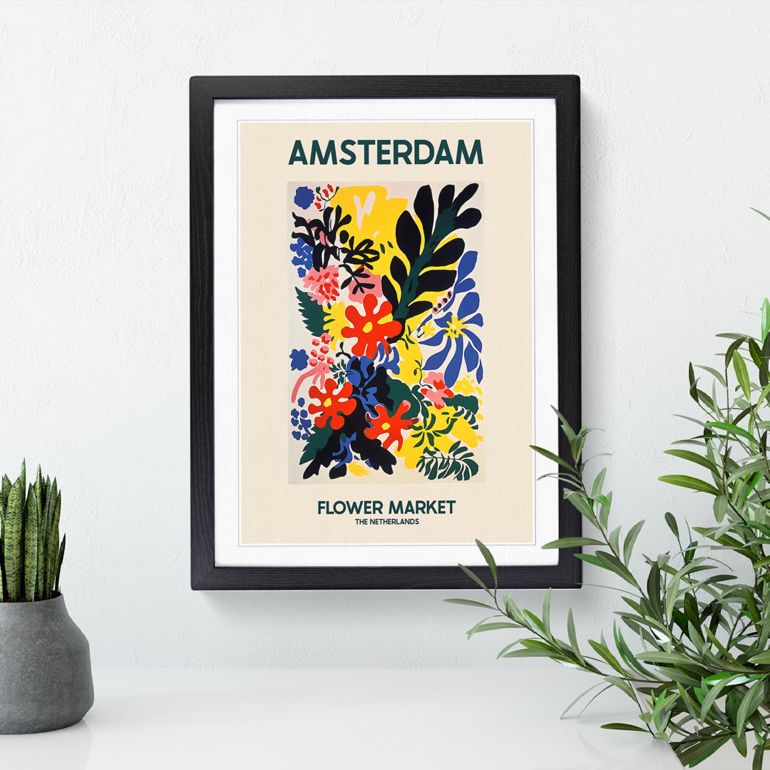 Amsterdam Flower Market Exhibition 2 - Single Picture Frame Print on Wood