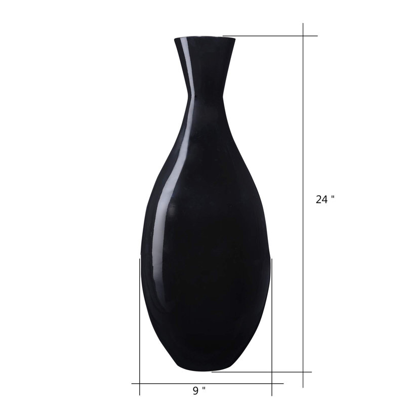 Burholme Floor Vase, Noir