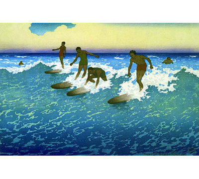 Reproduction d’art « surf riders hawaii »