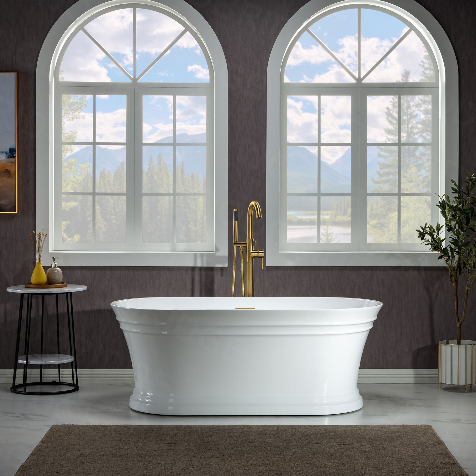 Wrought Studio Chaylynn 59 x 28 Freestanding Soaking Bathtub & Reviews