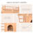 2-Level Wooden Cat House