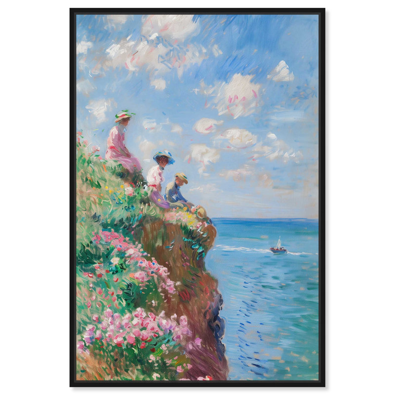By the Seaside, Black Framed, 46" H x 31" W