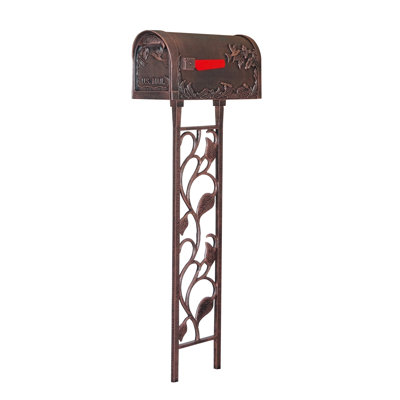 Hummingbird Aluminum Post Mounted Mailbox