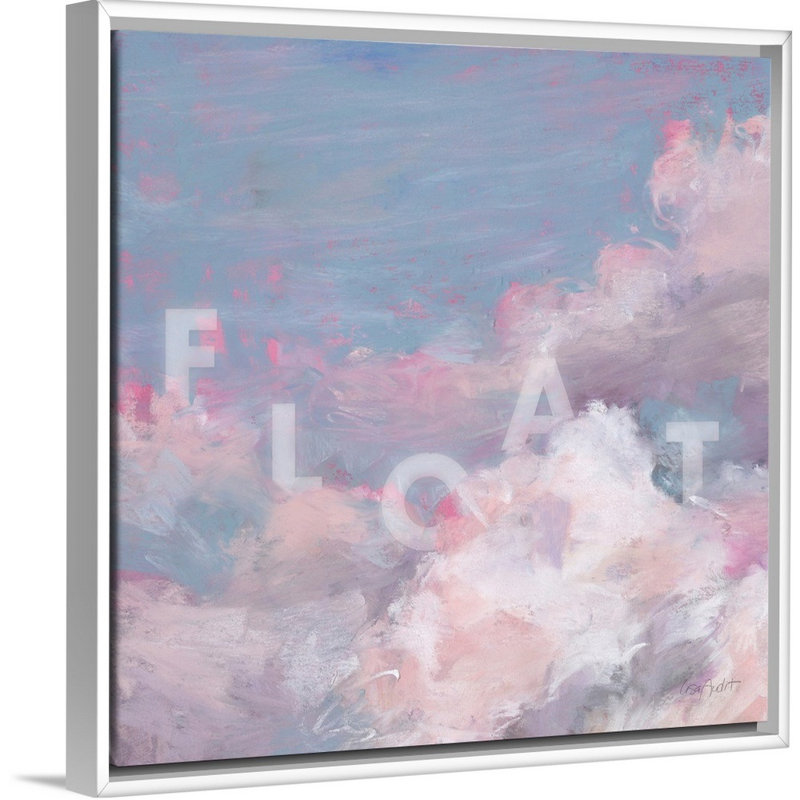 «Daydream Pink 05» par Lisa Audit - reproduction d'art, Toile blanche encadrée, H 18 po x l 18 po x P 1,75 po