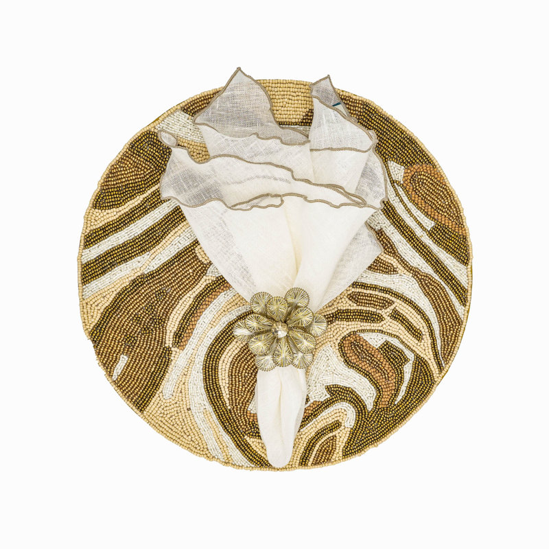 Glass Abstract Round Placemat
