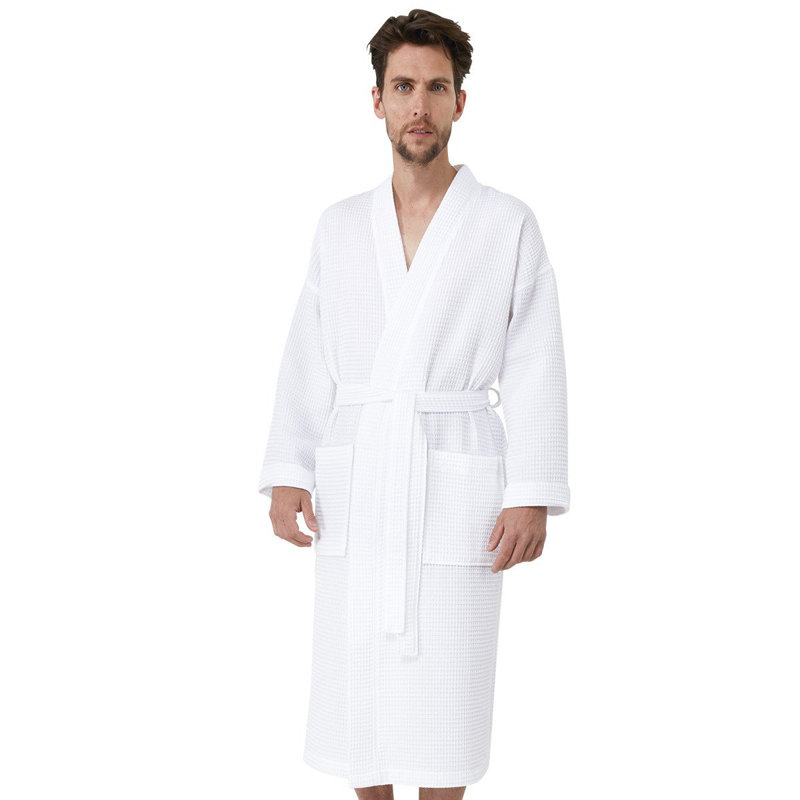 Astreena Unisex Bathrobe, Blanc, L