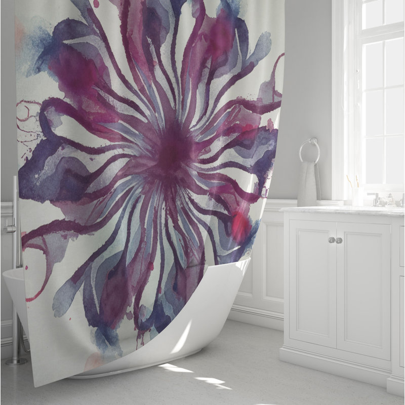Enegess Abstract Shower Curtain, 72" H x 70" W