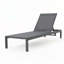 Chaise longue d'extérieur avec structure en aluminium durable réglable à 5 niveaux et filet en textilène-610249759
