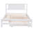 White Size Platform Bed With Adjustable Trundle - Made From Pine And Materials Full Crafted Wood-790577355
