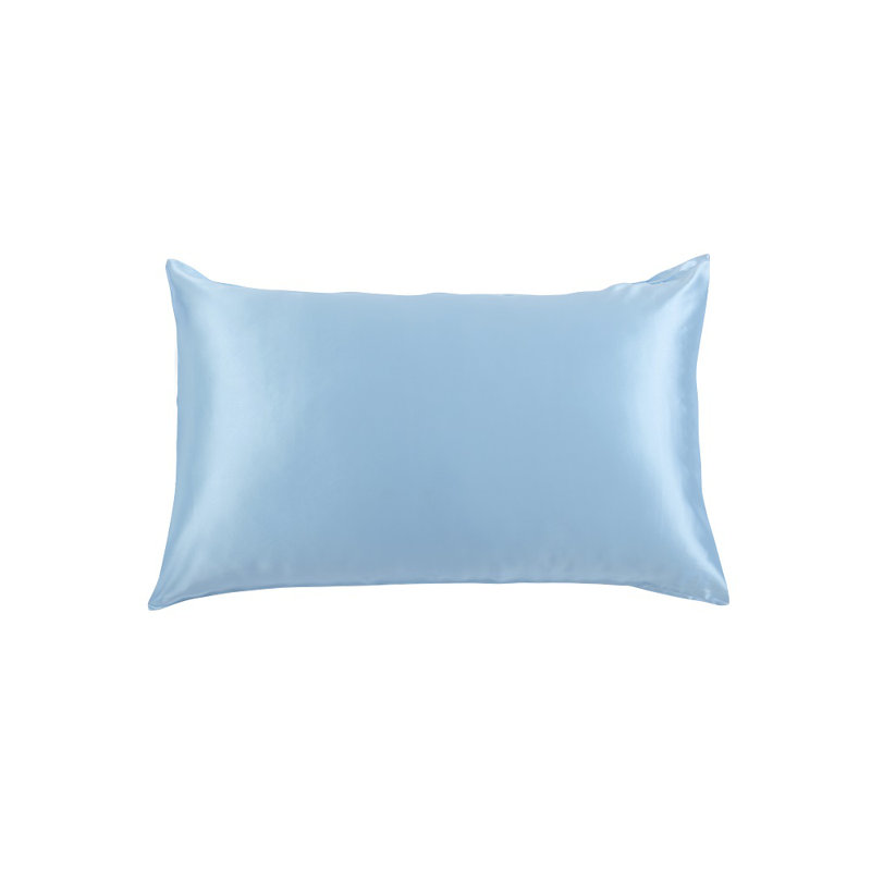 Taie d'oreiller en soie, Bleu, Standard