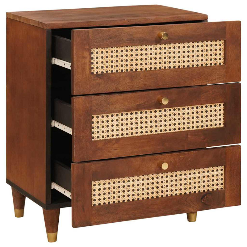 50cm W Solid Wood Bedside Table