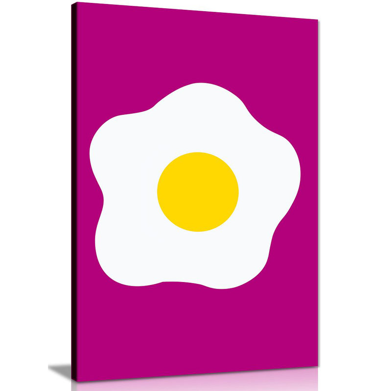 Kitchen Art Fried Egg - Wrapped Canvas Print, 91cm H x 61cm W