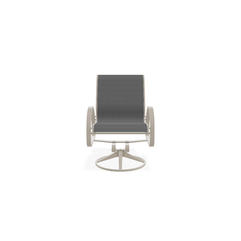 Aruba 1 Outdoor Dining Armchair, Textured Desert, Brown Sunbrella® Tweed