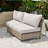 2 - Person Armless Wicker Outdoor Patio Chair with Cushions-102337449