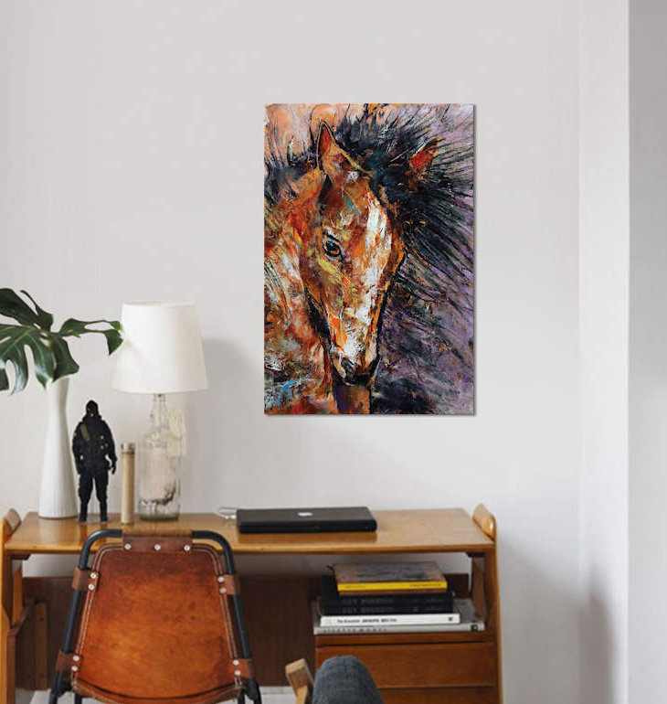 «Shogun Colt», reproduction sur toile, H 26 po x l 18 po x P 1,5 po, Toile tendue, Pas de tapis