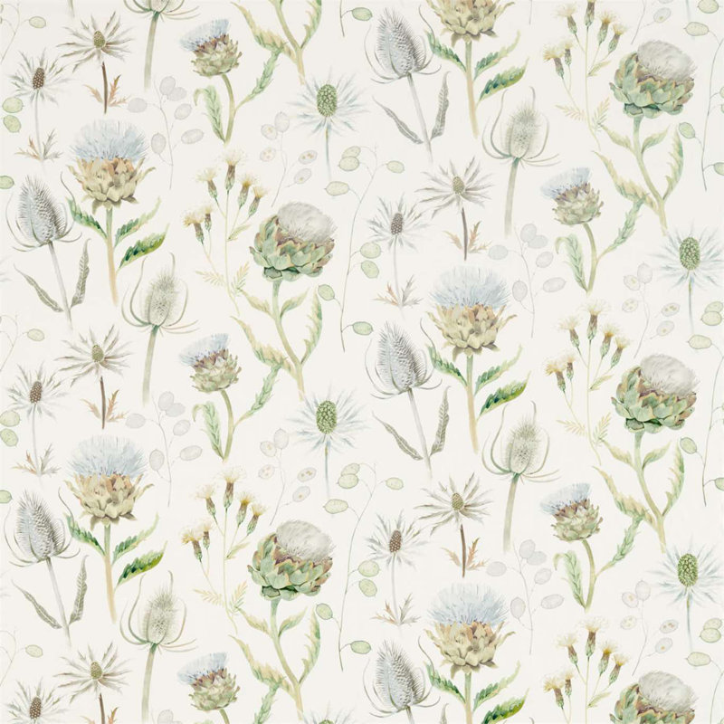 Thistle Garden Fabric, Mist/Pebble