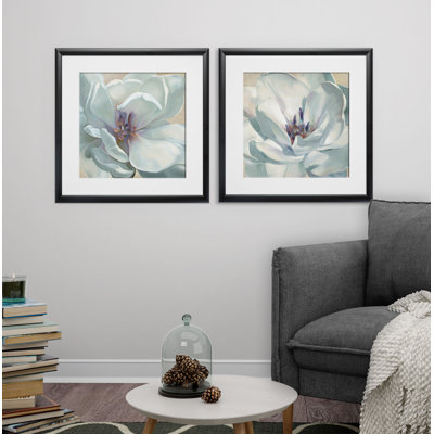 " Iridescent Blooms " 2 - Pieces