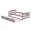 Un lit plateforme simple accompagné d'un lit gigogne sous le lit simple-274311416
