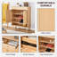 Armoire à chaussures multifonctionnelle en bois aggloméré minimaliste moderne