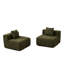 Canapé modulaire en chenille avec 2 coussins, conception modulaire symétrique pour une assise polyvalente et un confort élégant dans n'importe quelle pièce-421929423