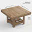 Table de salle à manger carrée moderne peu encombrante pouvant accueillir 4 personnes, structure triangulaire anti-vacillement et support de rangement à 2 niveaux, panneau de fibres à densité moyenne robuste et imperméable, table de salle à manger compacte idéale pour les petits appartements de cuisine