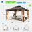 Hardtop Gazebo, Aluminum Frame Gazebos With Galvanized Steel Double Roof, Permanent Outdoor Metal Pavilion With Curtain And Netting For Patio, Lawn, Deck-128908211-128908214