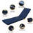 2Pcs Chaise Lounge Cushions - Navy Blue,  Cloth, & Fade , Removable Zippered Cushion Covers, High Resilience Sponge Core, Adjustable Straps For Comfort Seat Replacement , Fading, Detachable-153712646