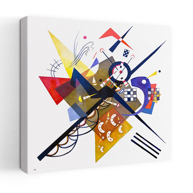 «On White II», art contemporain abstrait, H 24 po x l 24 po